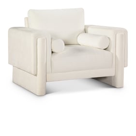 Meridian Furniture Madeline Cream Chenille Fabric Chair