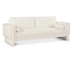 Meridian Furniture Madeline Cream Chenille Fabric Sofa