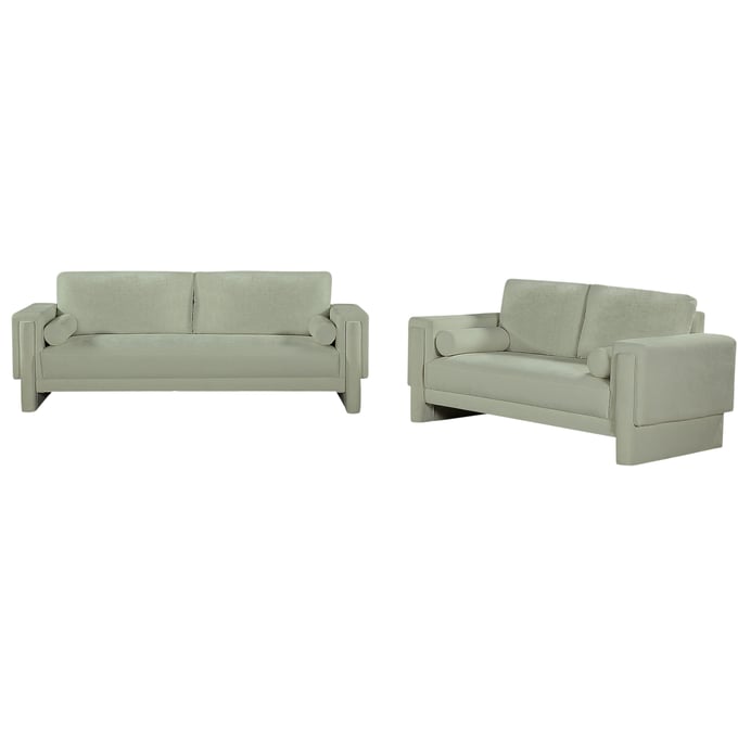 Meridian Furniture Madeline Mint Chenille Fabric 2pc Living Room Set MRD-152MINT-LR-S1