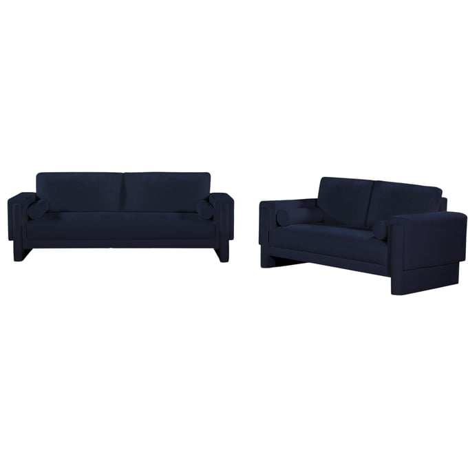 Meridian Furniture Madeline Navy Chenille Fabric 2pc Living Room Set MRD-152NAVY-LR-S1