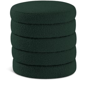 Meridian Furniture Aphia Green Fabric Stool Ottoman