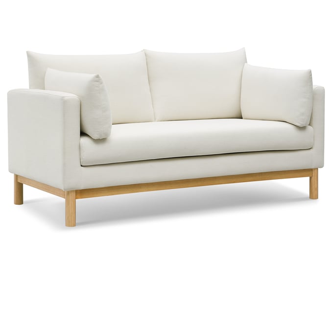 Meridian Furniture Langham Cream Textured Fabric Natural Loveseat MRD-157CREAM-L