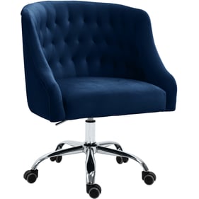 Meridian Furniture Arden Navy Velvet Chrome Office Chair