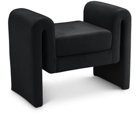 Meridian Furniture Sloan Black Velvet 31 Inch Bench