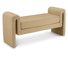 Meridian Furniture Sloan Camel Velvet 51 Inch Bench