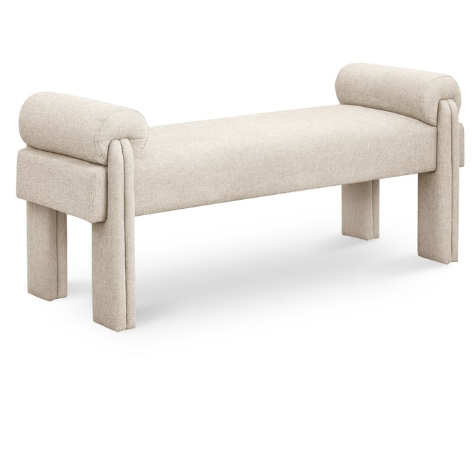 Meridian Furniture Stefano Beige Fabric Bench MRD-182BEIGE