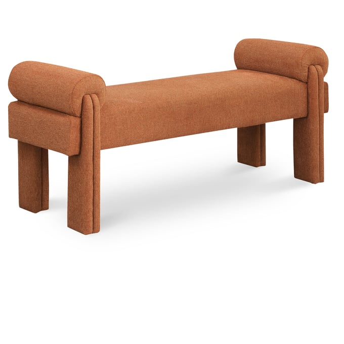 Meridian Furniture Stefano Cognac Fabric Bench MRD-182COGNAC