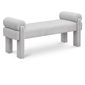 Meridian Furniture Stefano Grey Fabric Bench