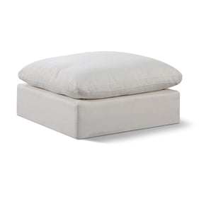 Meridian Furniture Comfy Cream Fabric Modular Ottoman