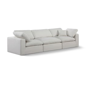 Meridian Furniture Comfy Cream Fabric Sofa