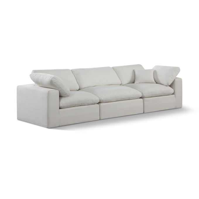 Meridian Furniture Comfy Cream Fabric Sofa MRD-187CREAM-S119