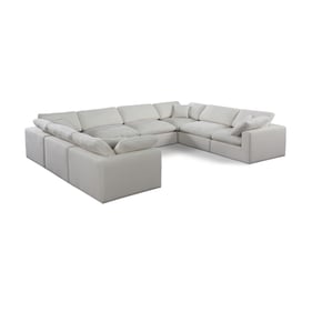 Meridian Furniture Comfy Cream Fabric 8pc Sectional