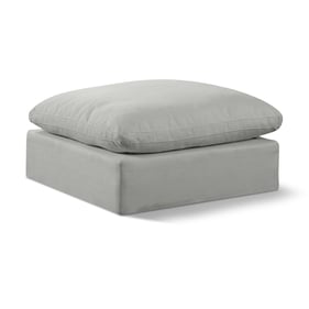 Meridian Furniture Comfy Grey Fabric Modular Ottoman