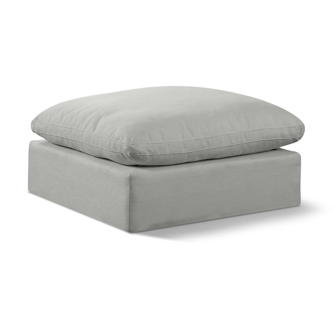 Meridian Furniture Comfy Grey Fabric Modular Ottoman MRD-187GREY-OTT