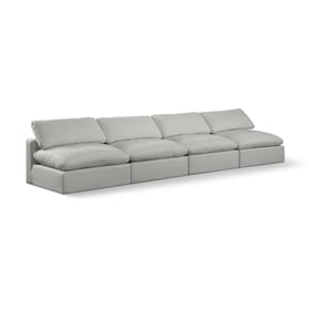 Meridian Furniture Comfy Grey Fabric Armless Sectional