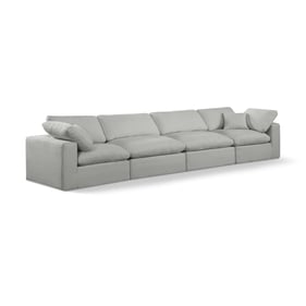 Meridian Furniture Comfy Grey 4pc Modular Sectional