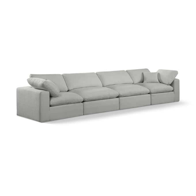 Meridian Furniture Comfy Grey 4pc Modular Sectional MRD-187GREY-S158