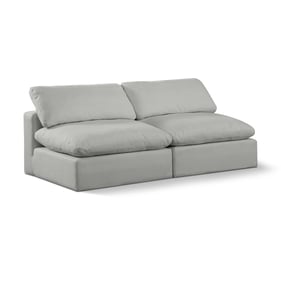 Meridian Furniture Comfy Grey Fabric Loveseat