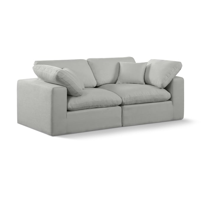 Meridian Furniture Comfy Grey Fabric Modular Sofa MRD-187GREY-S80