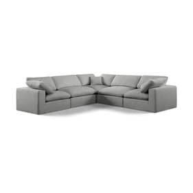 Meridian Furniture Comfy Grey Fabric 5pc Sectional