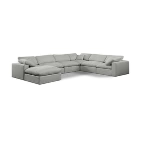 Meridian Furniture Comfy Grey Fabric 7pc Modular Sectional