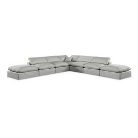 Meridian Furniture Comfy Grey Fabric 7pc Sectional