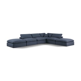 Meridian Furniture Comfy Navy 6pc Modular Sectional