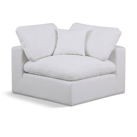 Meridian Furniture Comfy White Fabric Modular Corner Chair