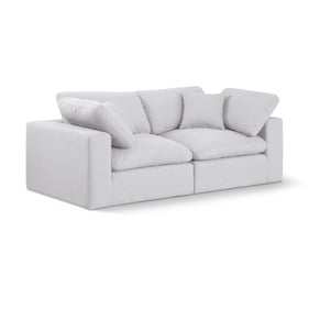 Meridian Furniture Comfy White Fabric Modular Sofa