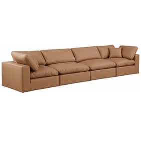 Meridian Furniture Comfy Cognac Modular 4pc Sectional