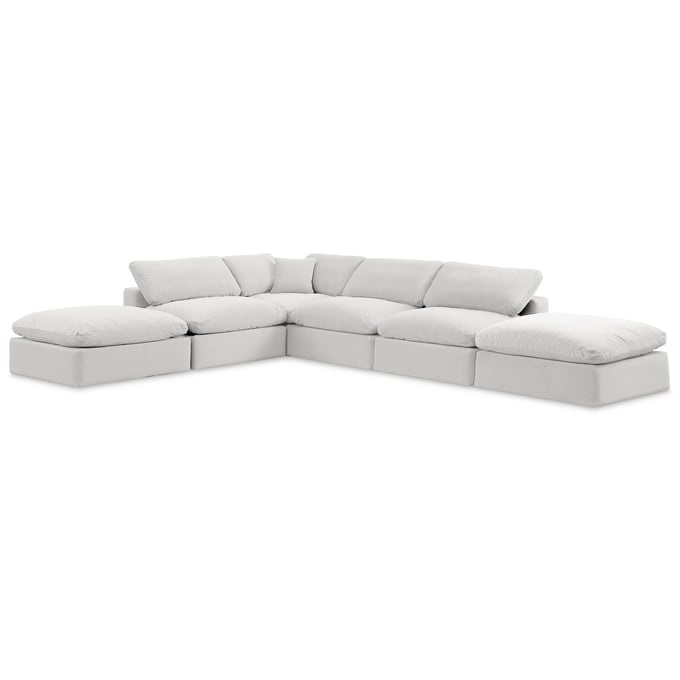 Meridian Furniture Comfy Cream Modular Sectional MRD-189CREAM-SEC6E