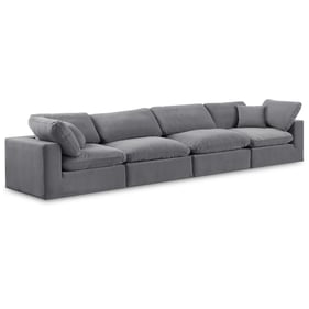 Meridian Furniture Comfy Grey 4pc Sectional