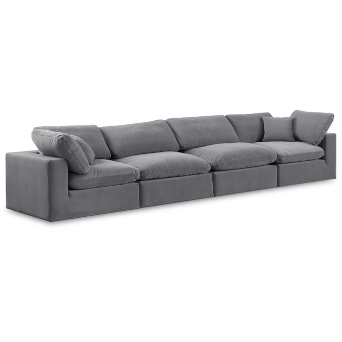 Meridian Furniture Comfy Grey 4pc Sectional MRD-189GREY-S158