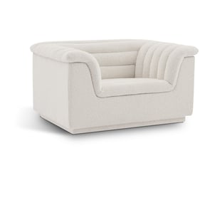 Meridian Furniture Cascade Cream Boucle Fabric Chair