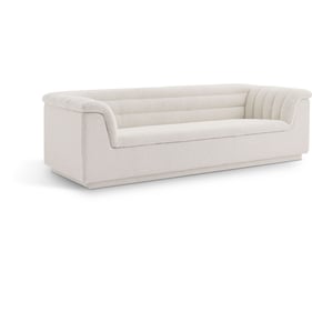 Meridian Furniture Cascade Cream Boucle Fabric Sofa