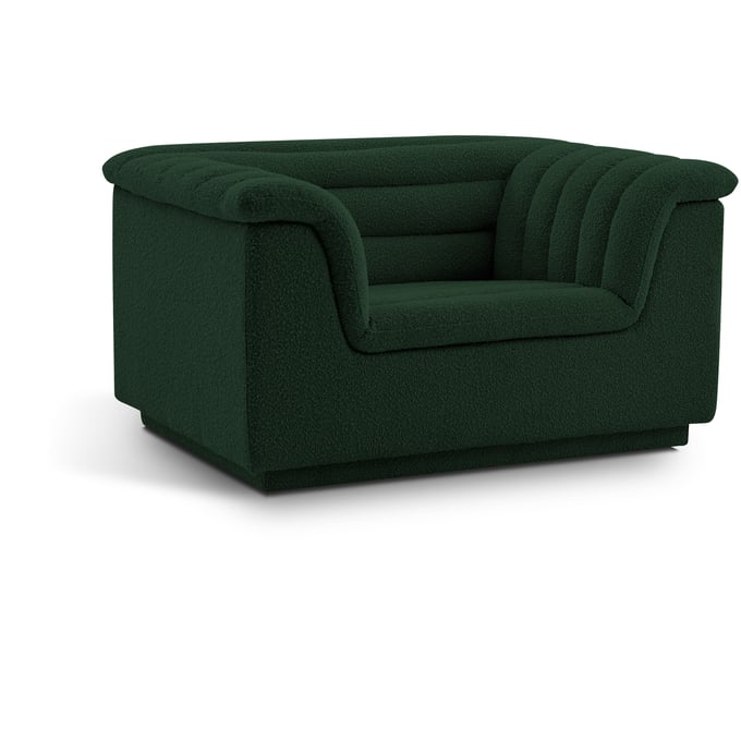 Meridian Furniture Cascade Green Boucle Fabric Chair MRD-191GREEN-C