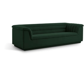 Meridian Furniture Cascade Green Boucle Fabric Sofa