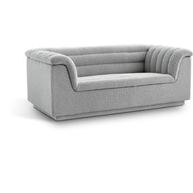 Meridian Furniture Cascade Grey Boucle Fabric Loveseat