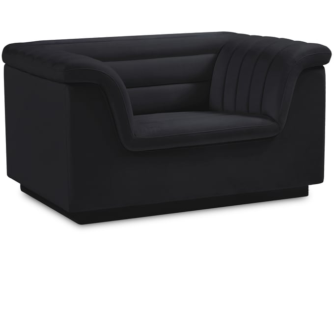 Meridian Furniture Cascade Black Velvet Chair MRD-192BLACK-C