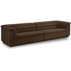 Meridian Furniture Cascade Brown Velvet Modular Sofa