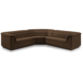 Meridian Furniture Cascade Brown Velvet Modular Sectional