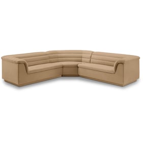 Meridian Furniture Cascade Camel Velvet Modular Sectional