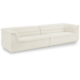 Meridian Furniture Cascade Cream Velvet Modular Sofa