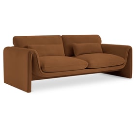 Meridian Furniture Sloan Saddle Velvet Fabric Sofa