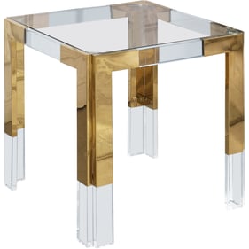 Meridian Furniture Casper Gold Square End Table