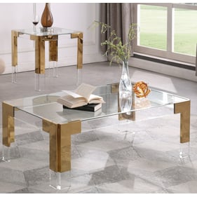 Meridian Furniture Casper Gold 3pc Coffee Table Set