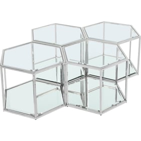 Meridian Furniture Sei Chrome 4pc Coffee Table