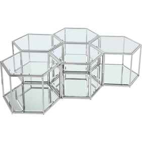 Meridian Furniture Sei Chrome 5pc Coffee Table