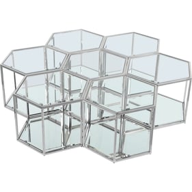 Meridian Furniture Sei Chrome 7pc Coffee Table