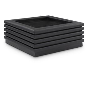 Meridian Furniture Rory Black Leather Square Coffee Table